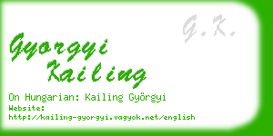 gyorgyi kailing business card